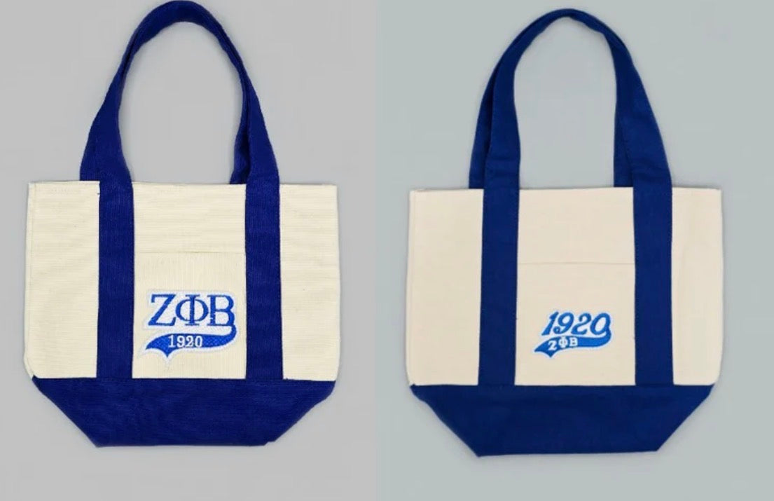 FASHION SORORITY CANVAS SMALL TOTE BAG