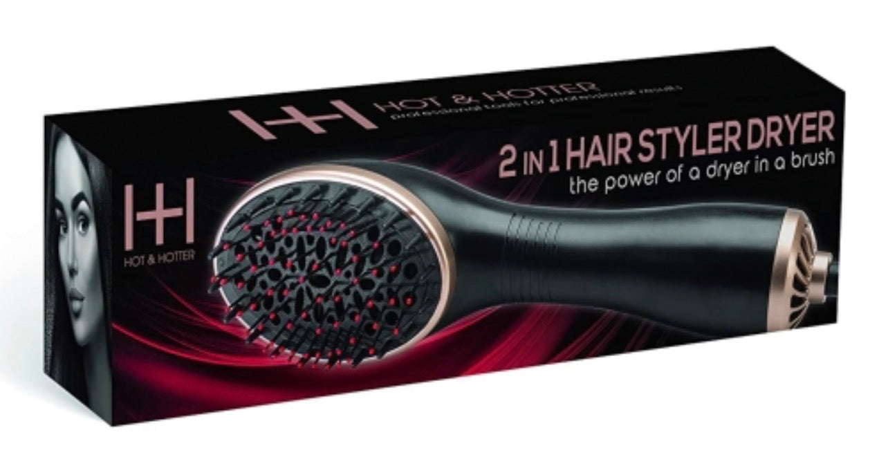HOT & HOTTER 2 in 1 Hair Styler Dryer