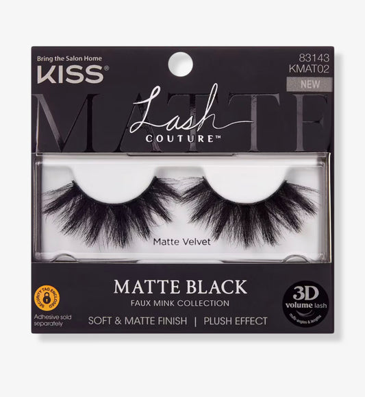 Lash Couture Matte Black Faux Mink, Matte Velvet