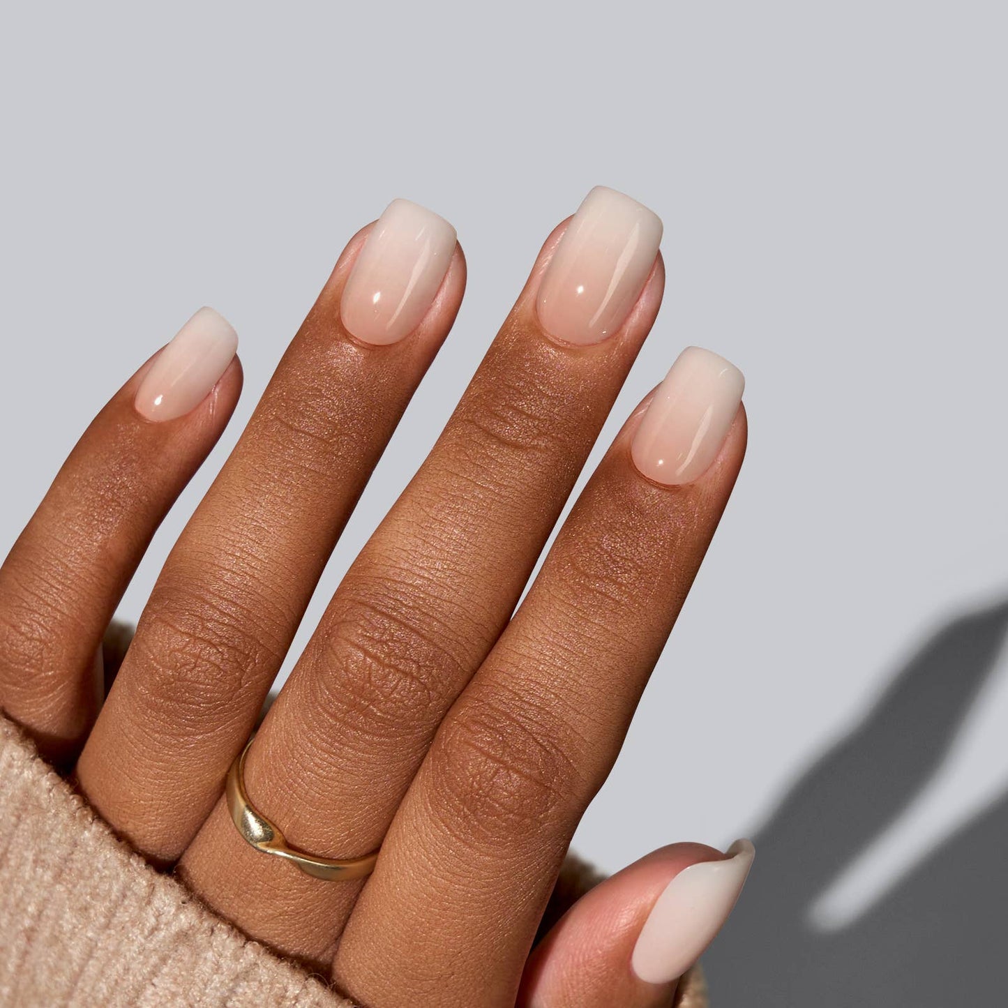 Press On Nails for Dark Skin Tone- Nude Fake Nails for Women