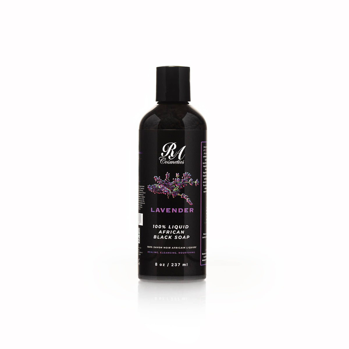 100% Liquid African Black Soap, Lavender - 8oz