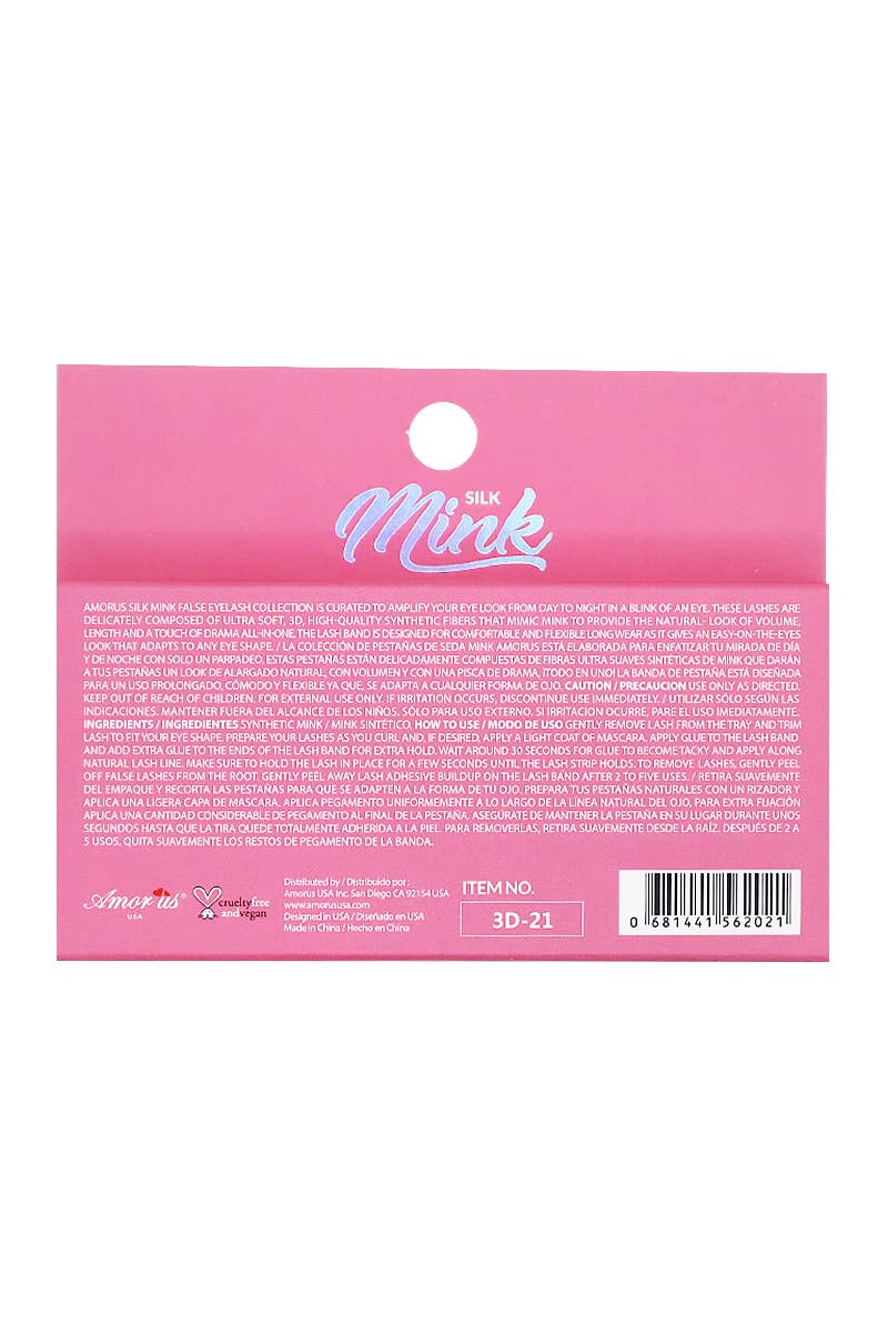 AMORUS 3D-21 Silk Mink Volume Eyelashes -