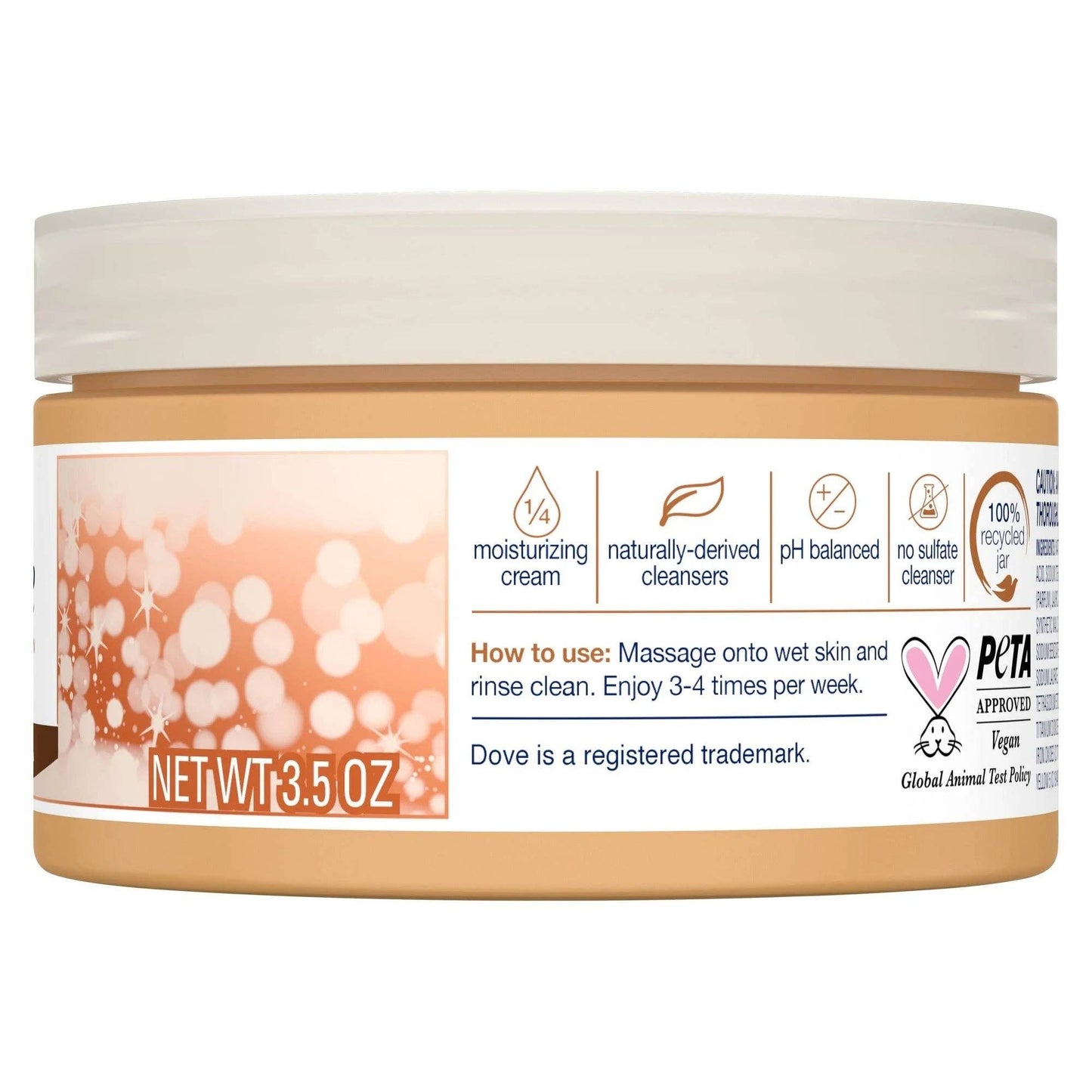 Dove Limited Edition Body Scrub, Hot Cocoa, 3.5 Oz
