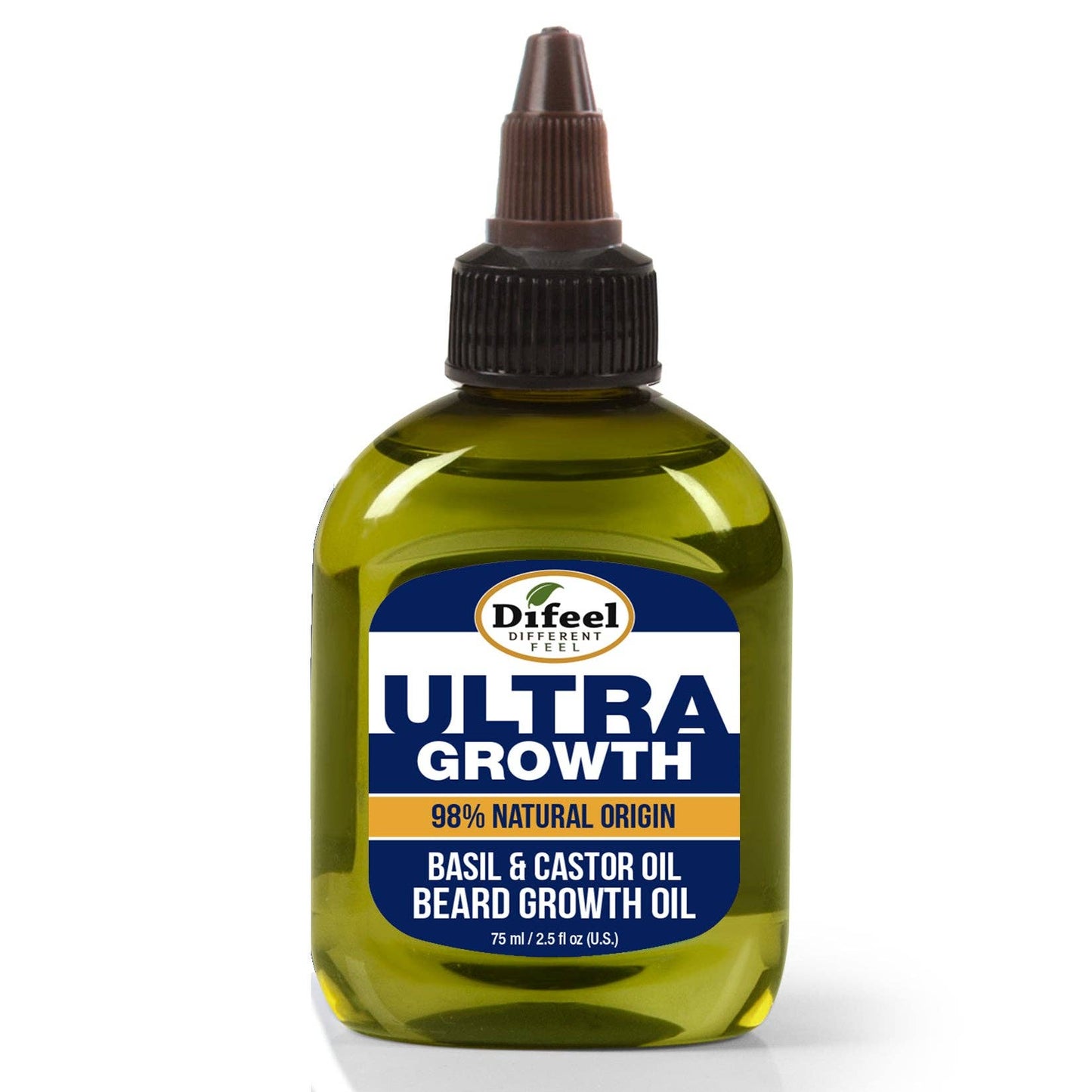 MENS Ultra Growth Basil and Castor Beard Oil 2.5 oz.