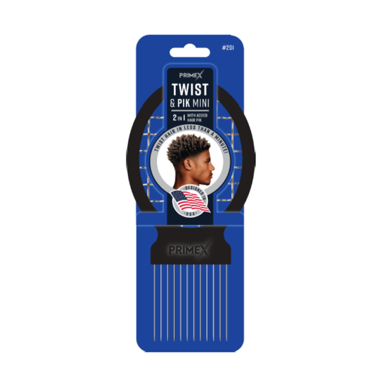 PrimeX Twist & Pik Comb Mini, 1 Count, Black