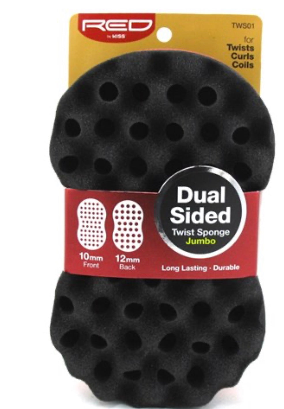 Kiss Red Twist Sponge Jumbo Dual Sided