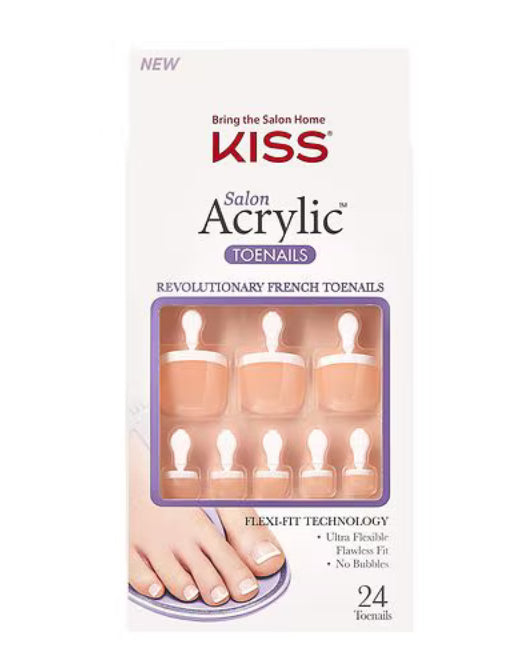 KISS SALON ACRYLIC FRENCH TOE NAILS