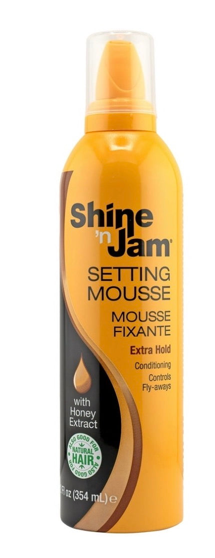 Ampro Shine 'n Jam Setting Mousse Honey Extra Hold 12oz/ 354ml