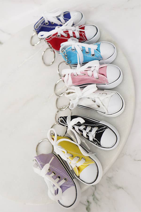 Canvas Rubber Sole Sneakers Novelty Key Chain