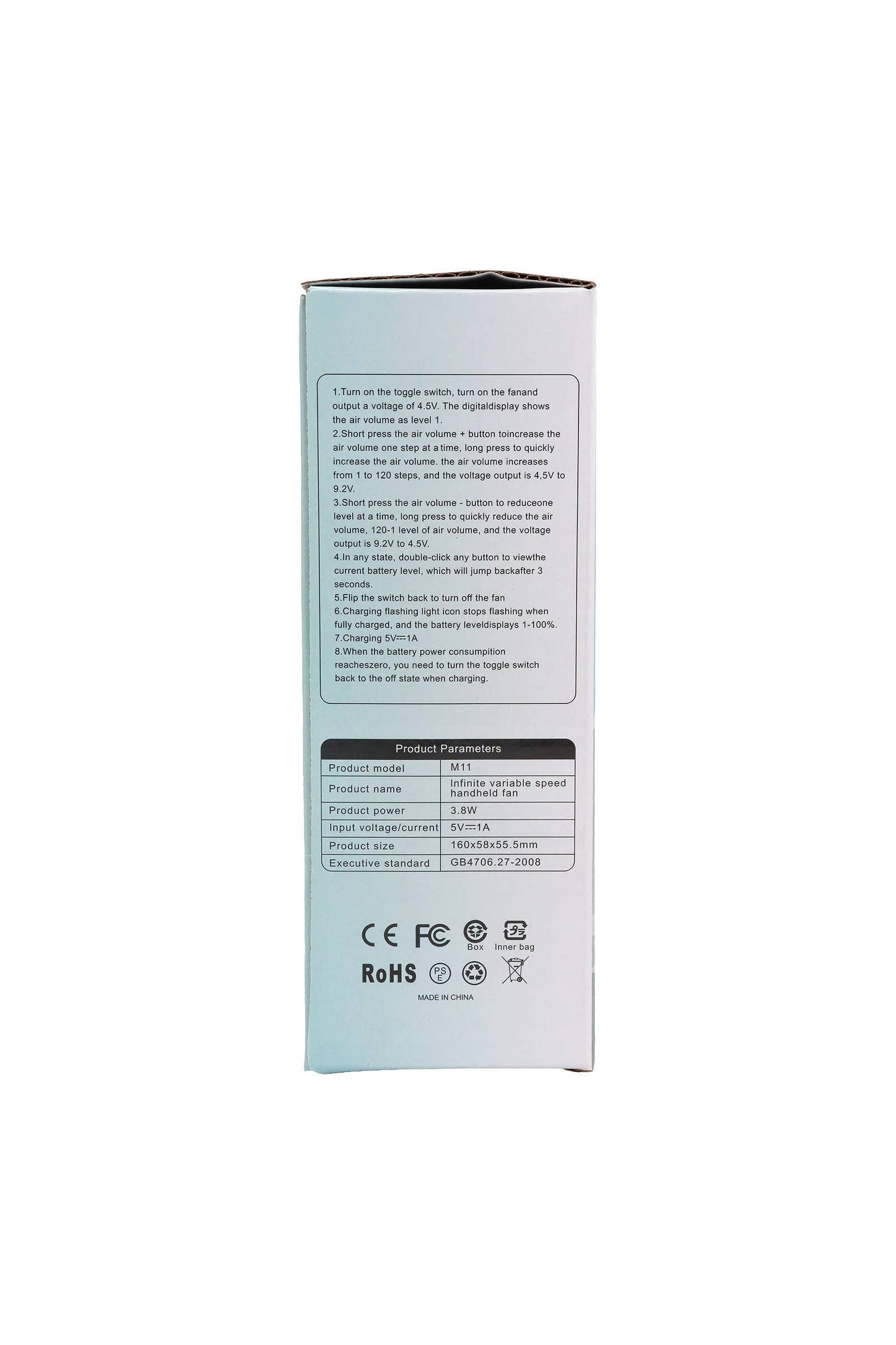 Compact Handheld Tabletop Electric Fan w/ Digital Display