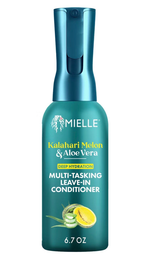 Mielle Organics Kalahari Melon & Aloe Vera Deep Hydration Multi-Tasking Leave-In Conditioner - 6.7 fl oz: Cream, Daily Use