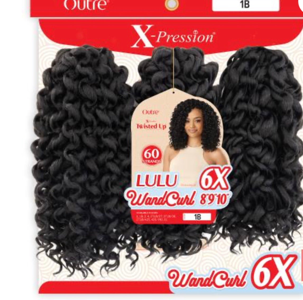X-Pression – Twisted Up – Lulu Wandcurl 8″ 9″ 10″ 6x