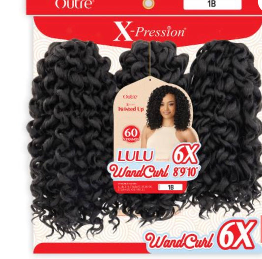 X-Pression – Twisted Up – Lulu Wandcurl 8″ 9″ 10″ 6x