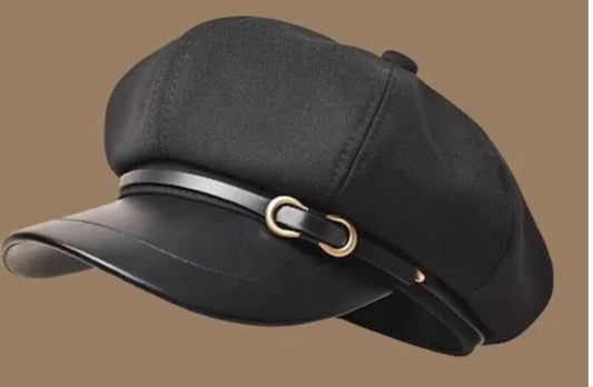 BLACK FASHION LIEUTENANT HAT