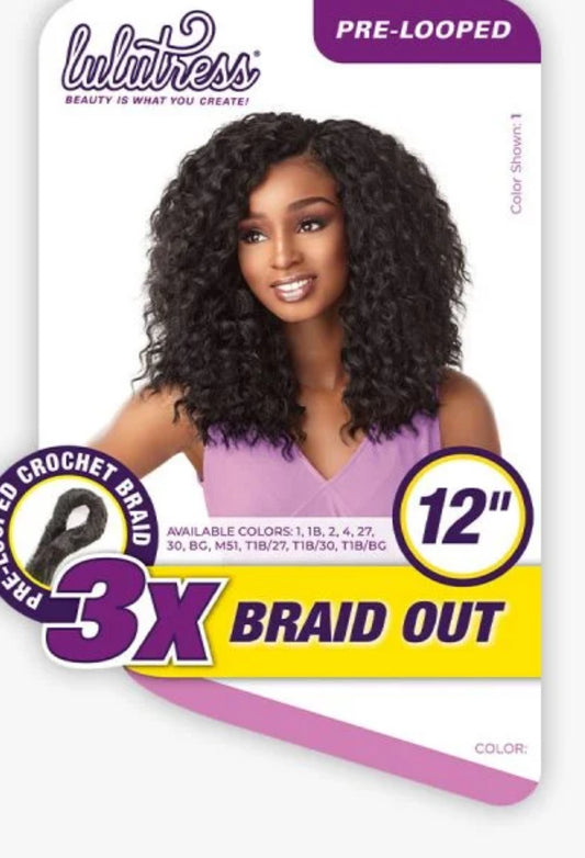 Lulutress 12” braid out #4