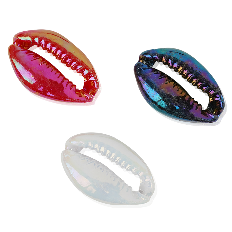 Joy Sea Shell Beads, 12 Count, Hologram Mix