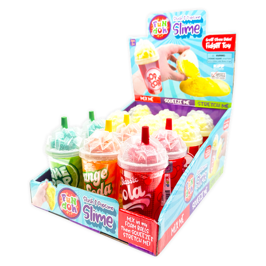 Fun Doh Slush and Popcorn Slime Assortment- 12/Display