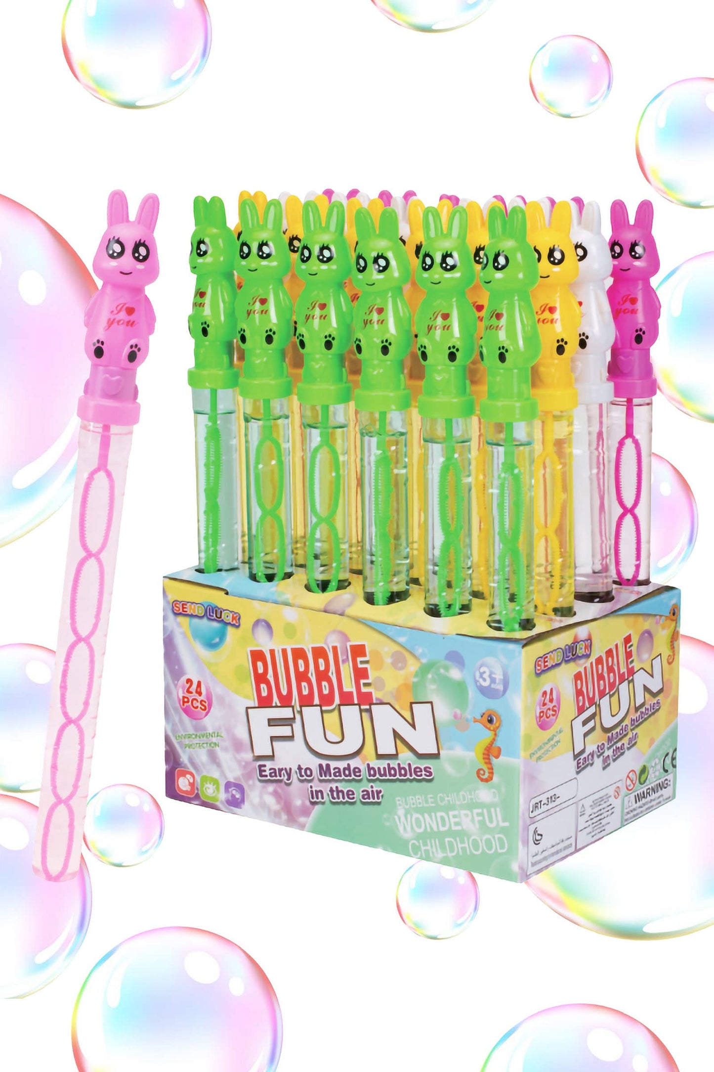 Bunny 5-Emission Hole Bubble Stick Wand -