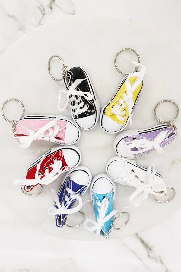 Canvas Rubber Sole Sneakers Novelty Key Chain