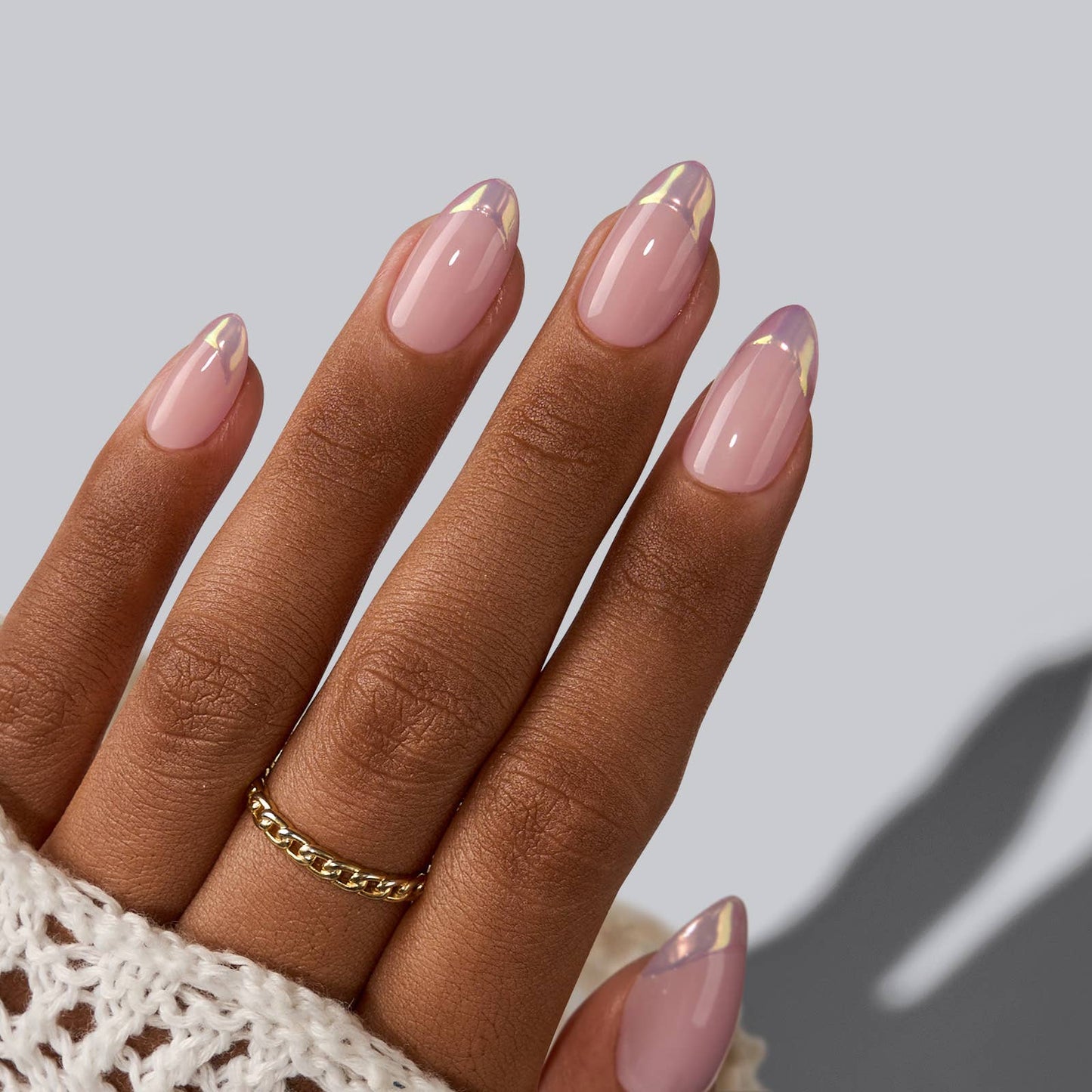 Press On Nails for Dark Skin Tone- Nude Fake Nails for Women