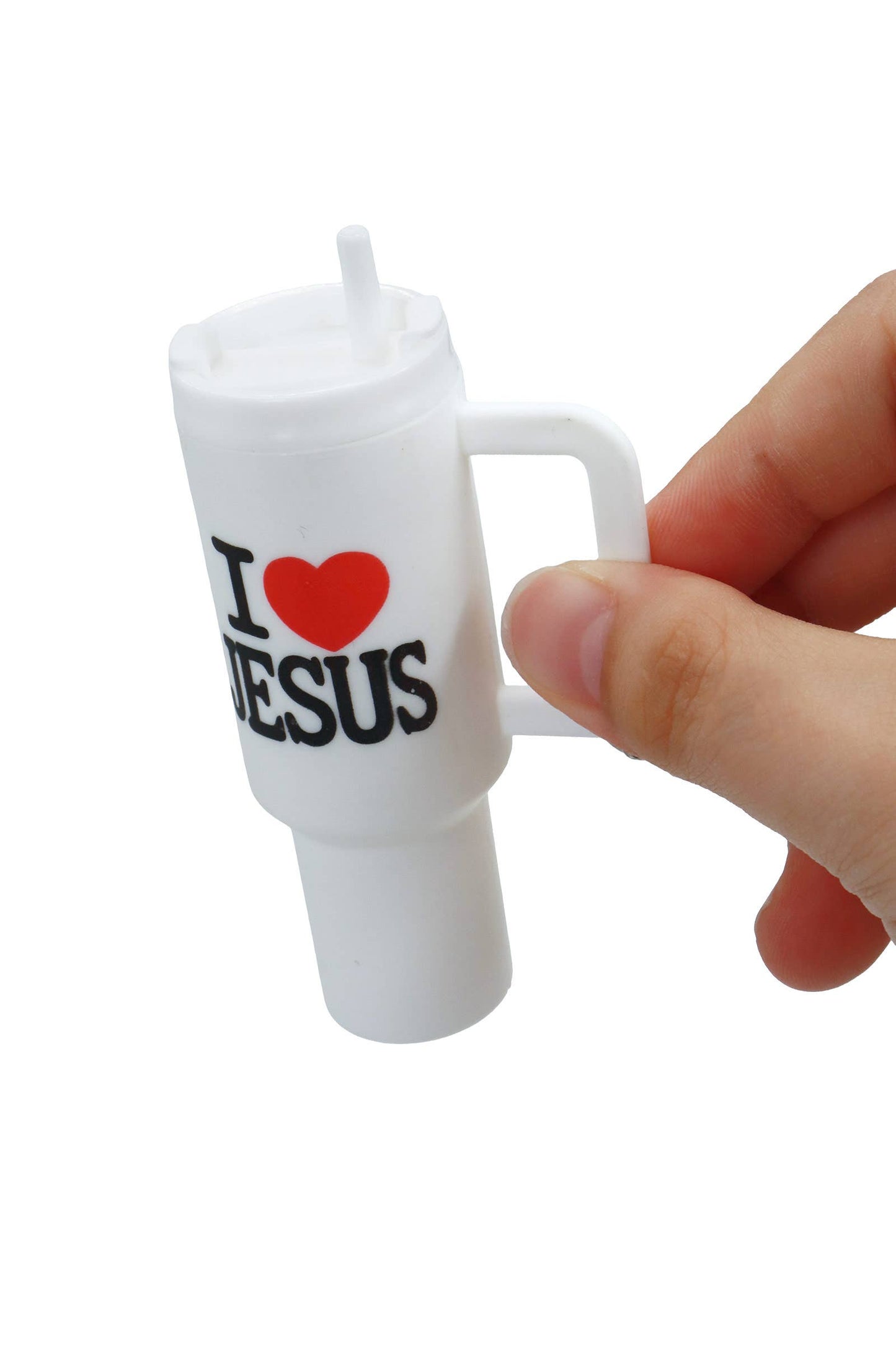I Love Jesus Colorful Matte Tumbler Cup Key Chain