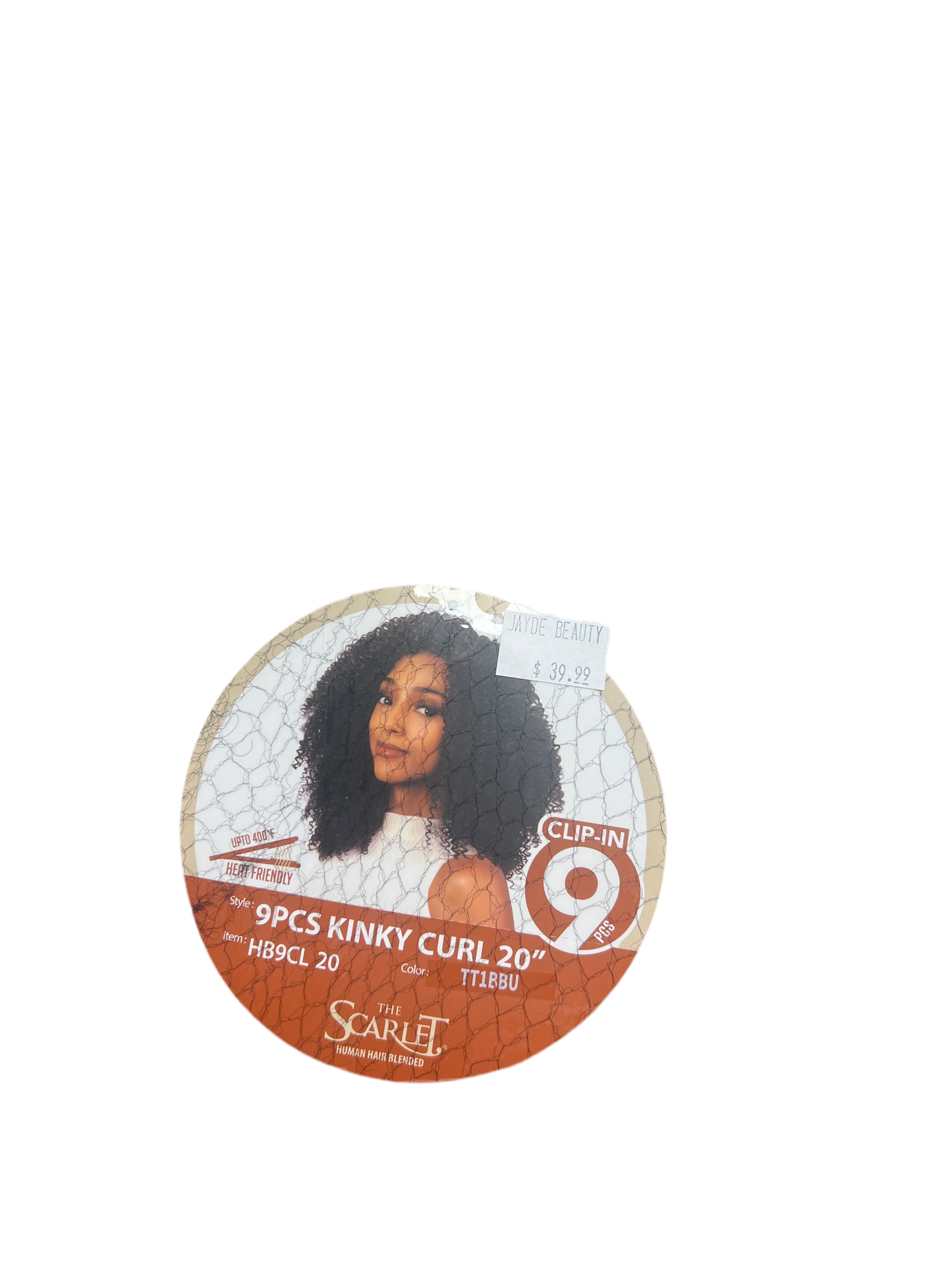 Scarlett clip in kinky curly 20” 1b/burgundy