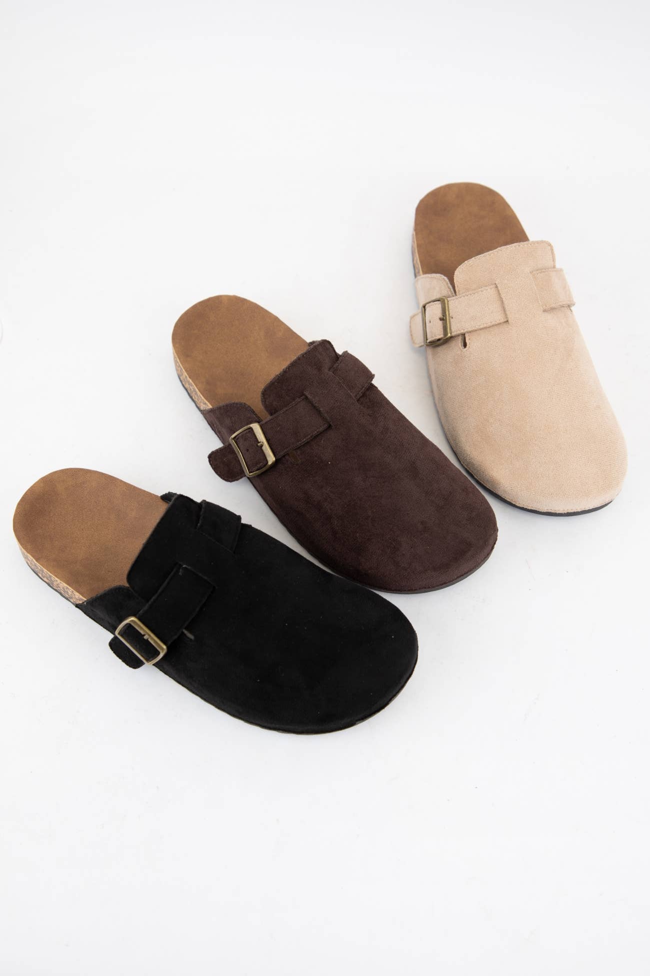 BENSON-3 SOFT SLIP-ON COMFORT CORK CLOG SANDALS