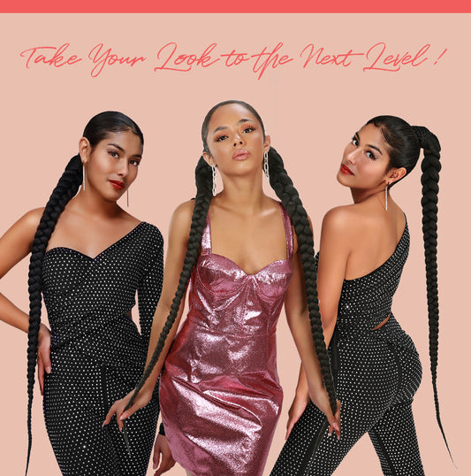 Instant Glitz Ponytail Wrap and Go Long Braided Ponytail 42"