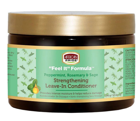 African Pride Feel It Formula Peppermint Rosemary Sage Strengthening Leave In Conditioner - 12oz