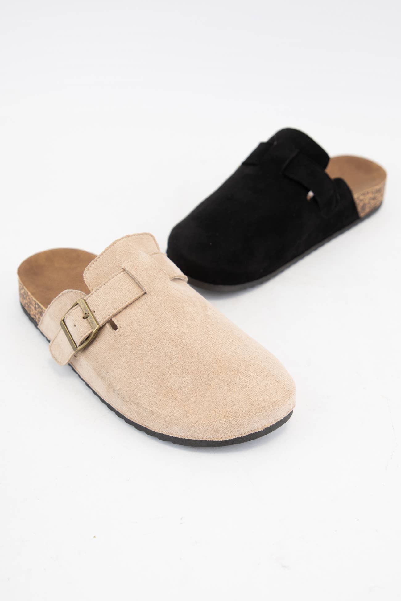 BENSON-3 SOFT SLIP-ON COMFORT CORK CLOG SANDALS