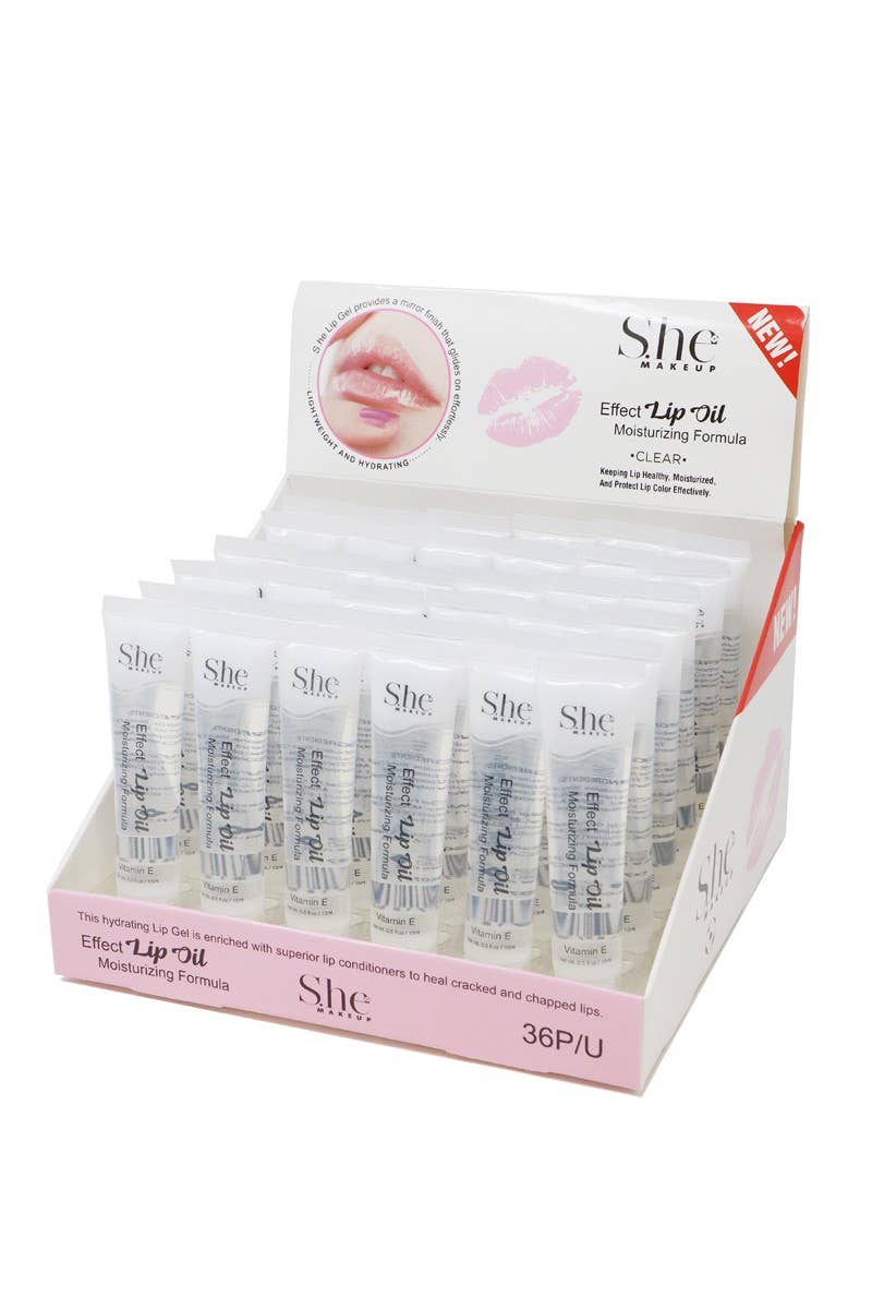 SHE LG07C Vitamin E Clear Lip Oil Gloss -