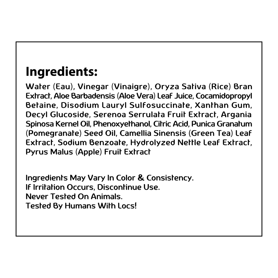 Locs Vegan Apple Cider Vinegar Shampoo |  8 oz