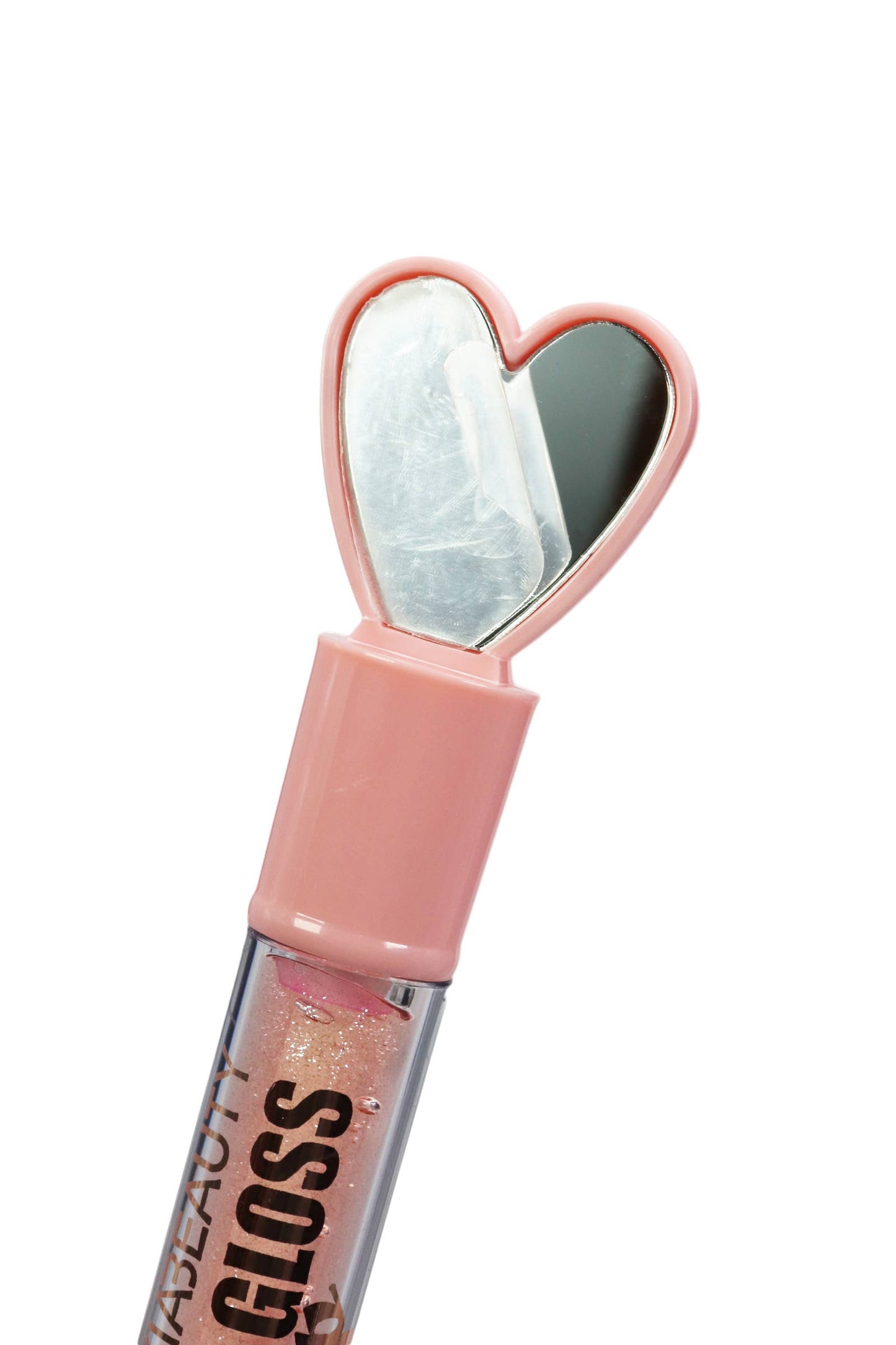 Heart Mirror Clear Pink Lip Gloss -