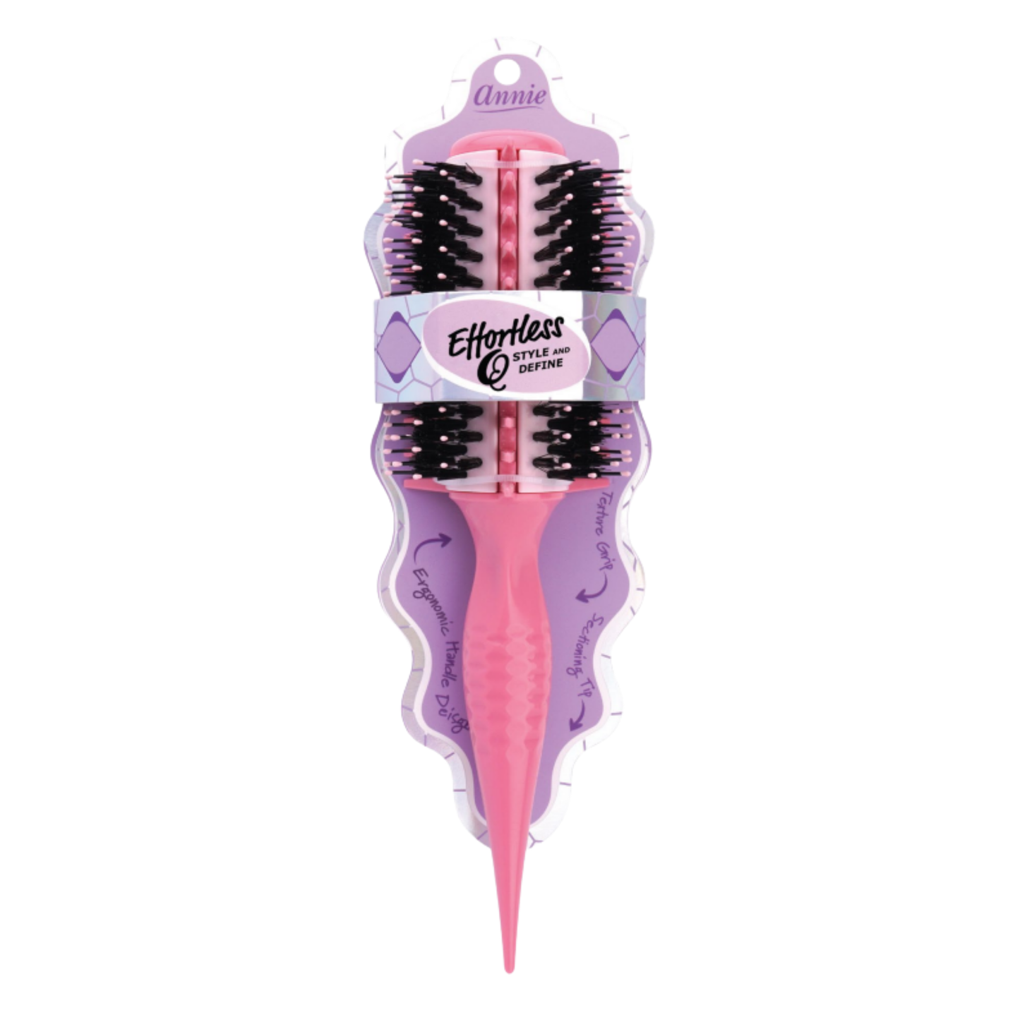 Annie Effortless Q Style & Define Brush Thick Bristles, Asst
