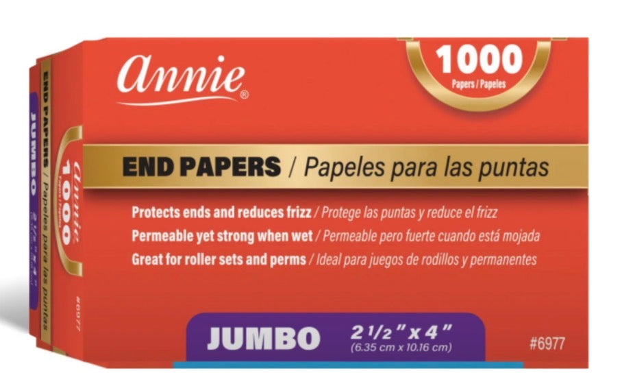 Annie Salon End Papers Regular, 1,000 Count, White
