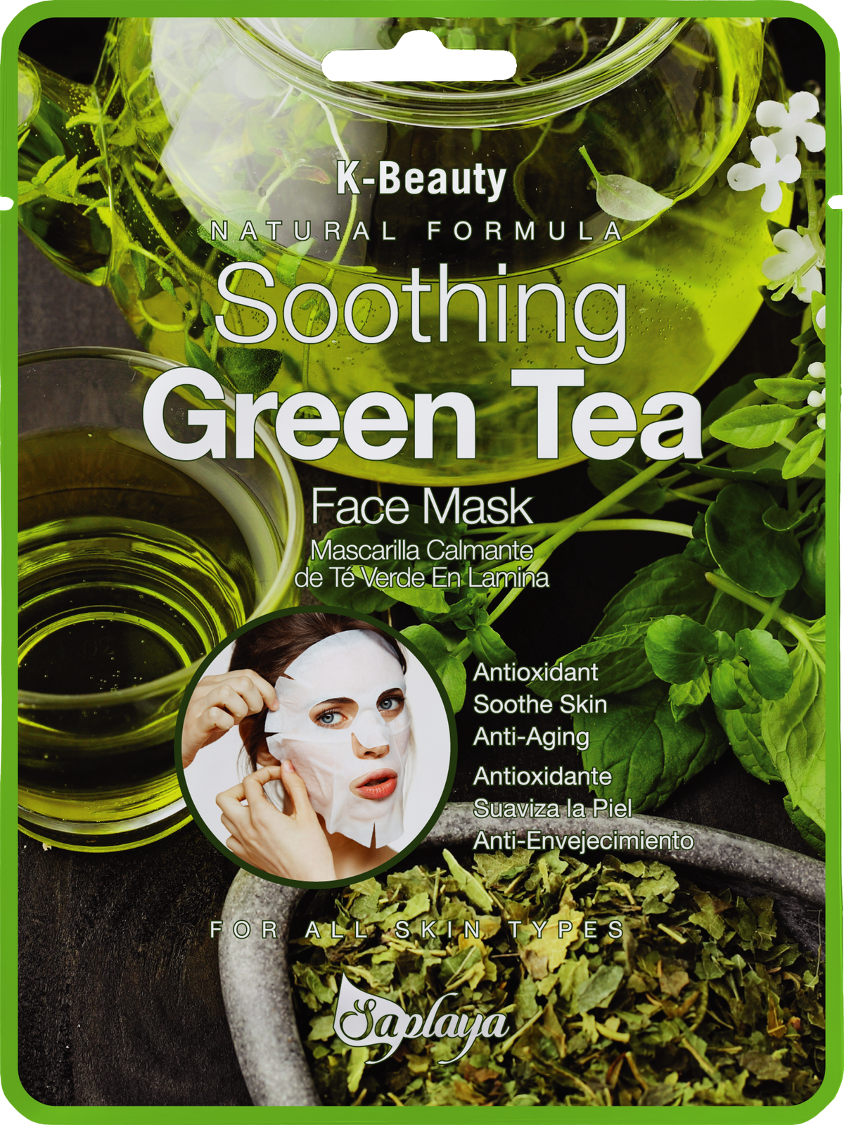 Saplaya - K-Beauty Face Mask Sheets | Green Tea