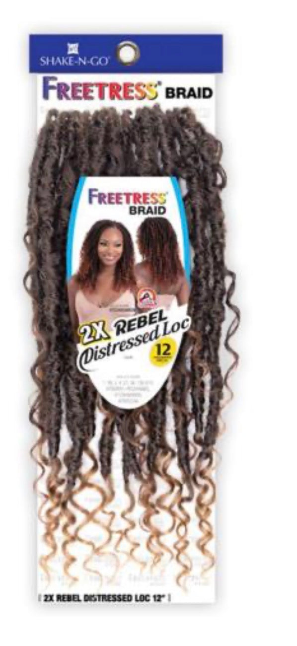FreeTress Crochet Braids 2X Rebel Distressed Loc 12"