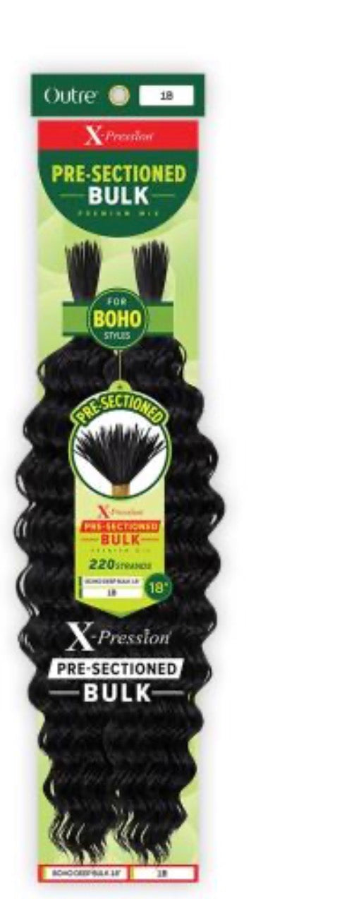 Outre Braids X-Pression Pre-Sectioned Boho Deep Bulk 18"