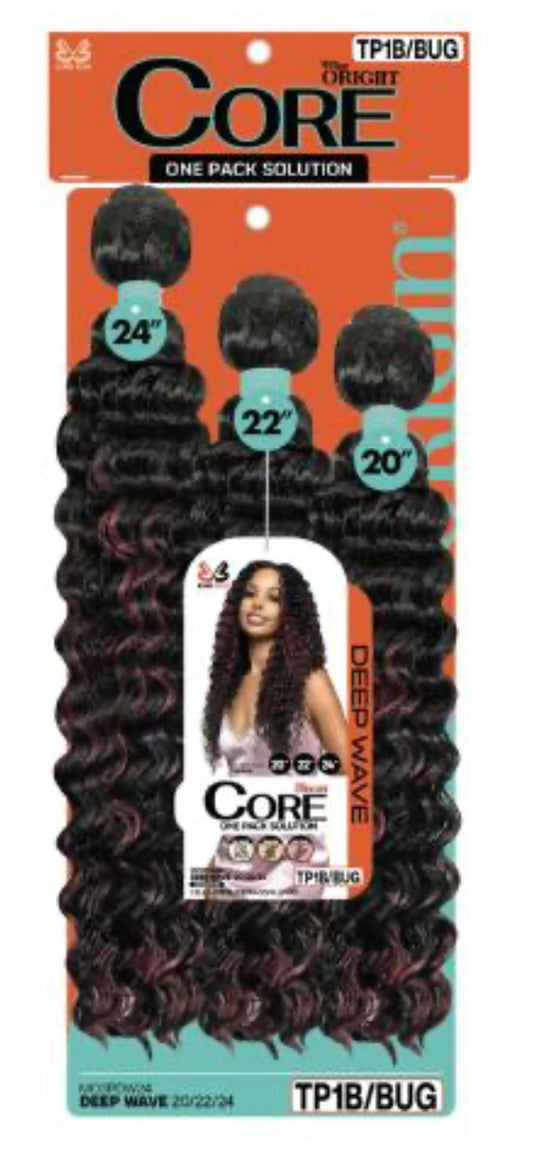 Bobbi Boss Weave Miss Origin Core 3 Bundles Deep Wave 20"22"24"