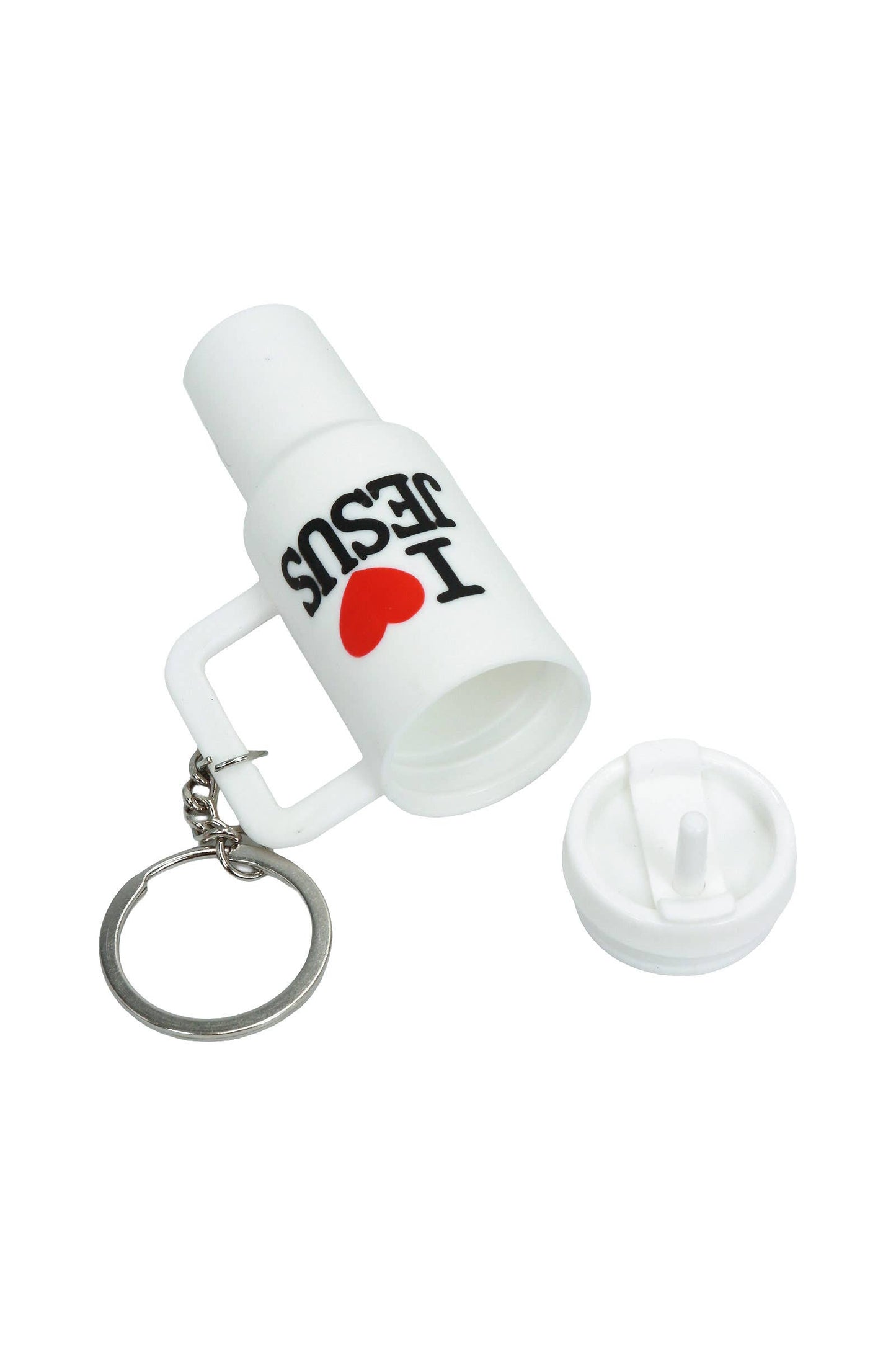 I Love Jesus Colorful Matte Tumbler Cup Key Chain