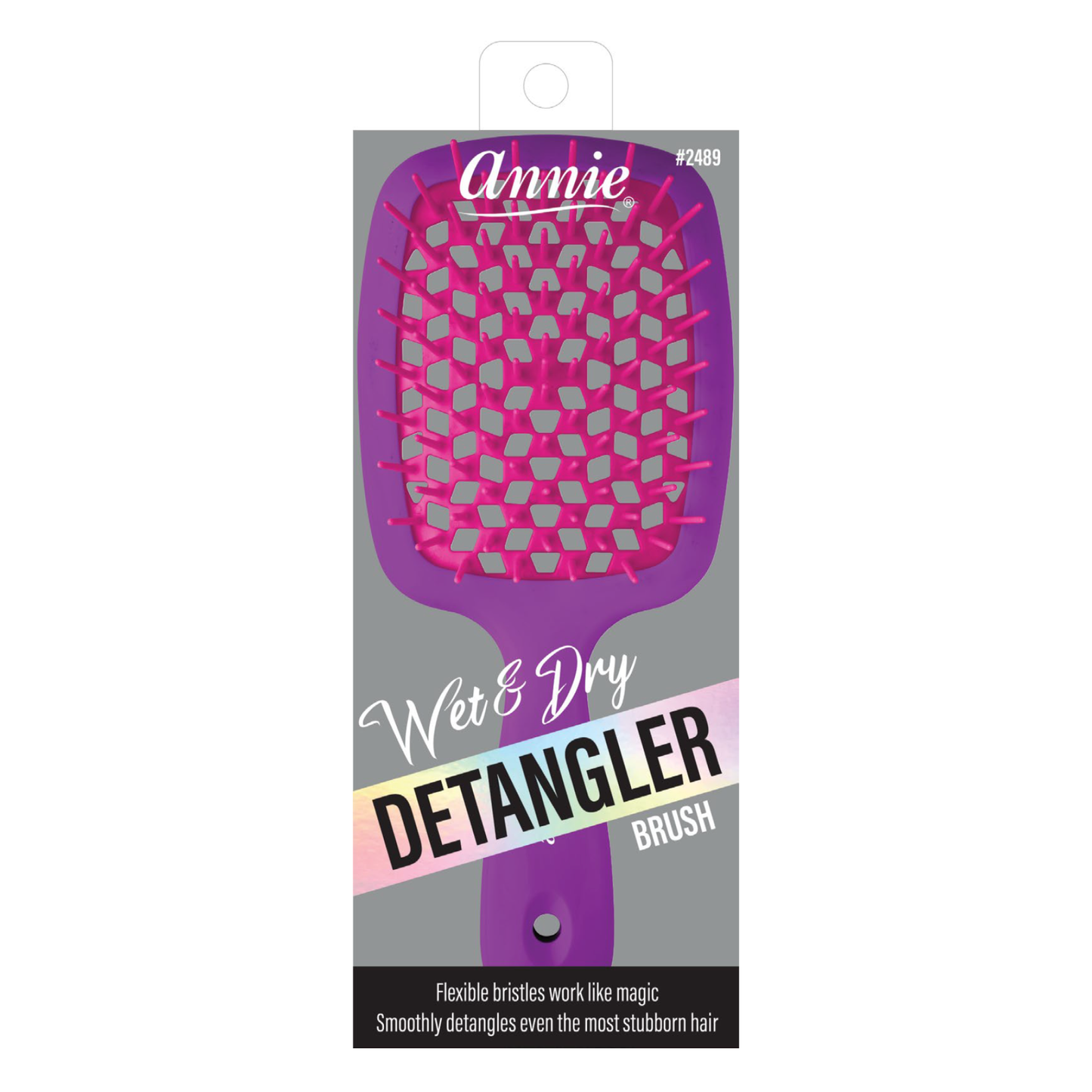 Annie Wet & Dry Detangler Brush, 1 Count, Assorted Colors