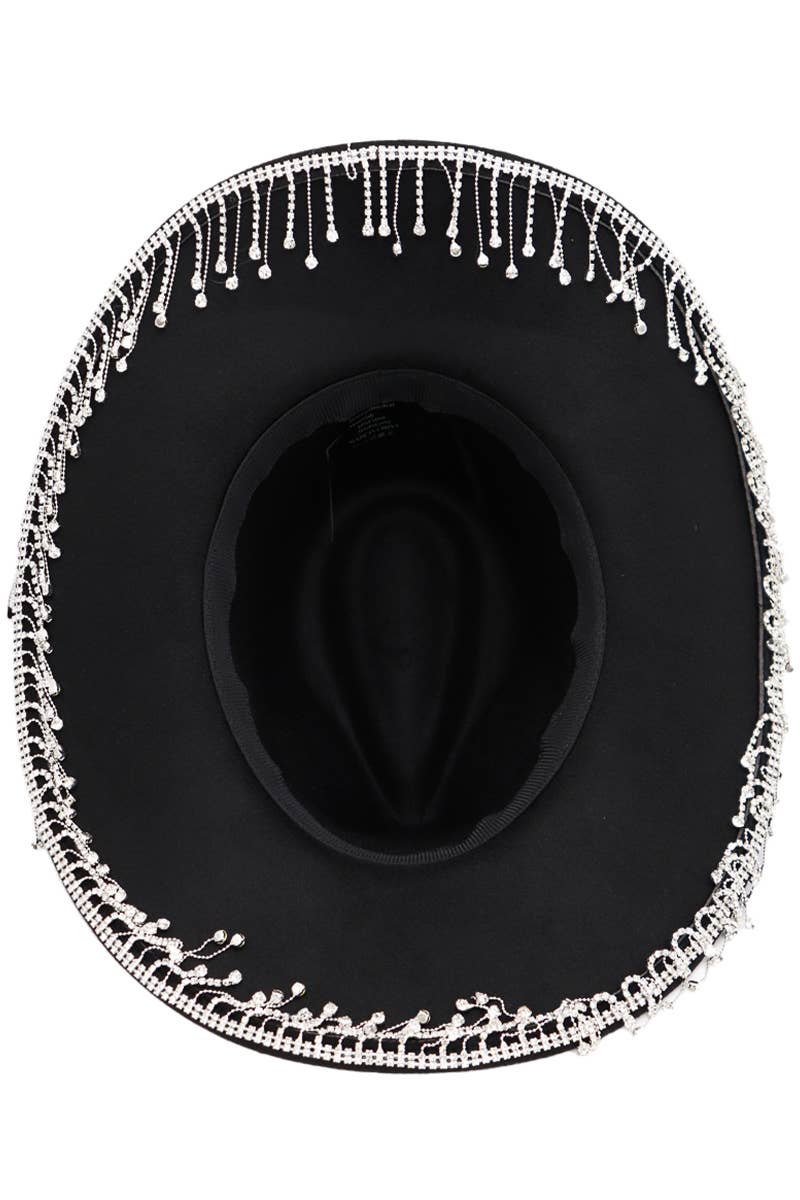 Crystal Bling Rhinestone Chain Fringe Trim Cowboy Hat