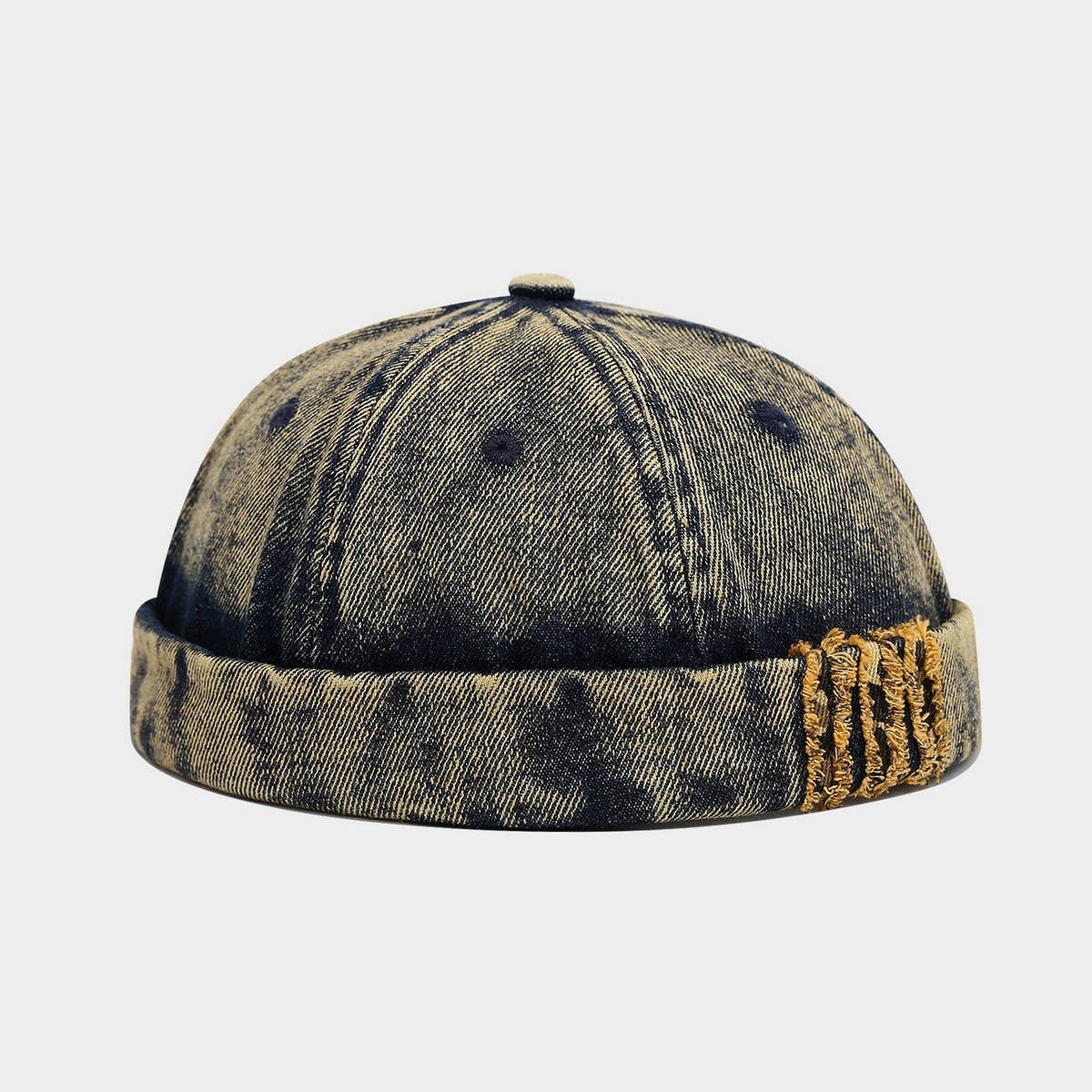 Washed Denim Brimless Sailor Cap Unisex_CWAH04670