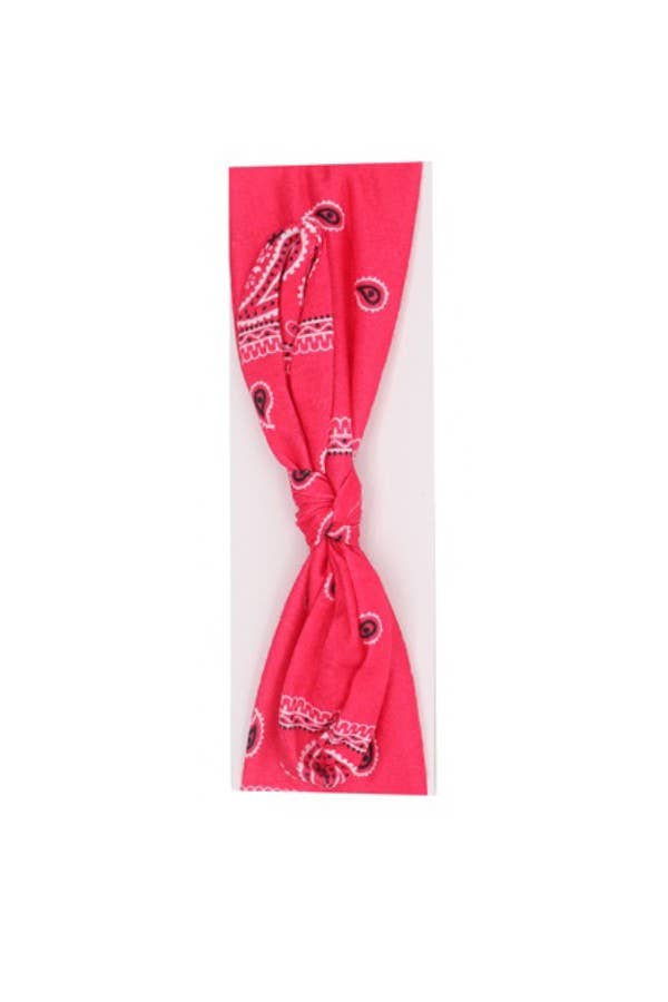 Paisley Patterned Turban Front Twist Knot Head Band