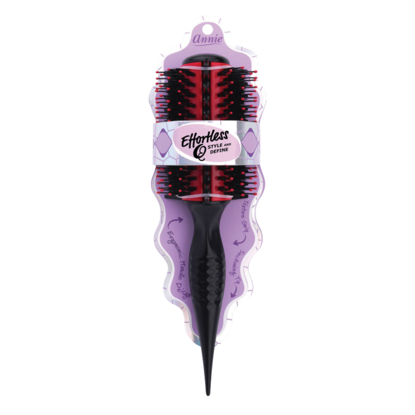 Annie Effortless Q Style & Define Brush Thick Bristles, Asst