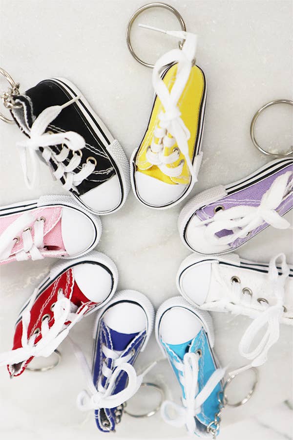 Canvas Rubber Sole Sneakers Novelty Key Chain