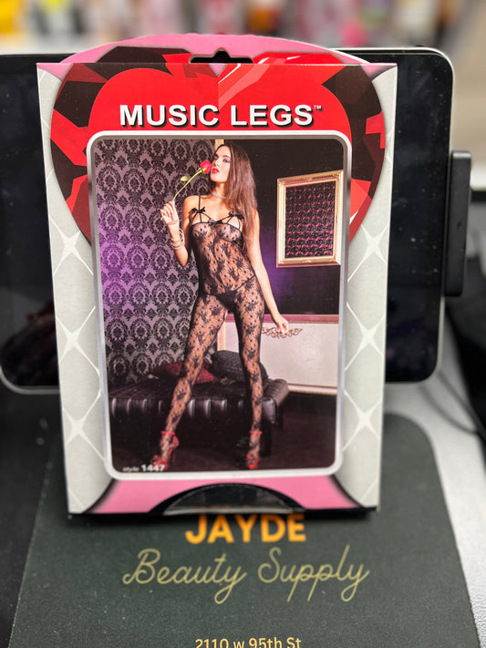 SKY BUSTIER STOCKING SET-LACE TURTLE NECK LONG SLEEVE