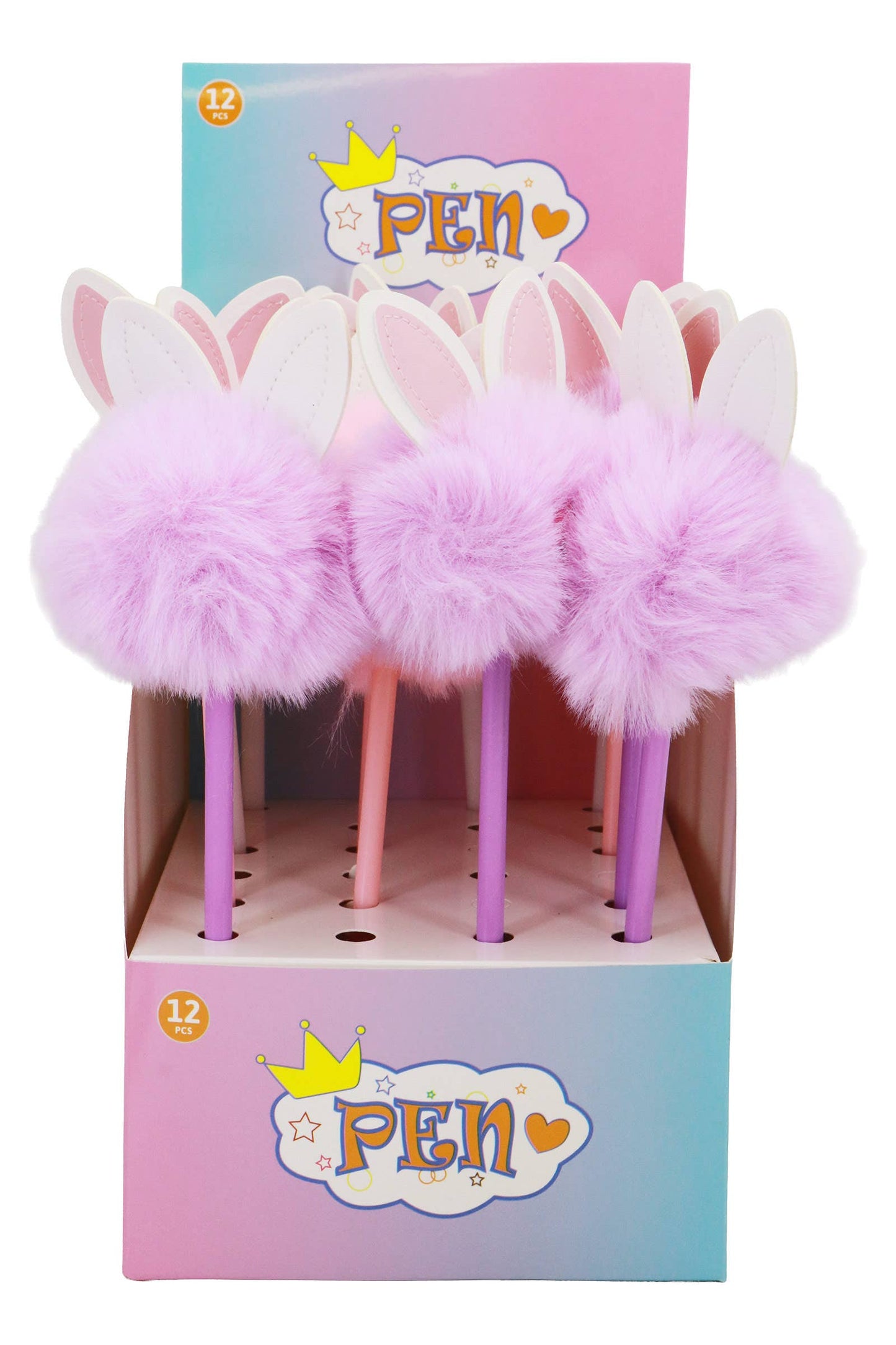 Bunny Vegan Leather Ears Pom Pom Pen Collection -