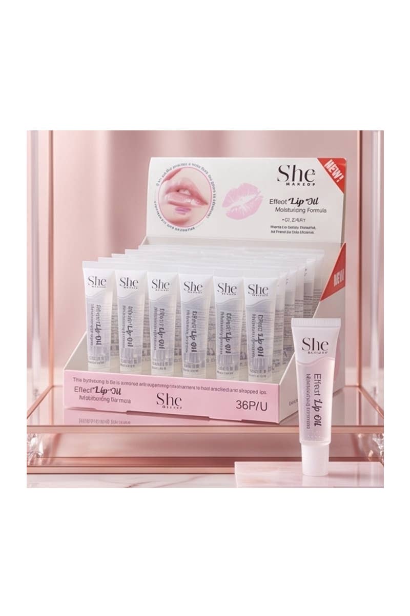 SHE LG07C Vitamin E Clear Lip Oil Gloss -