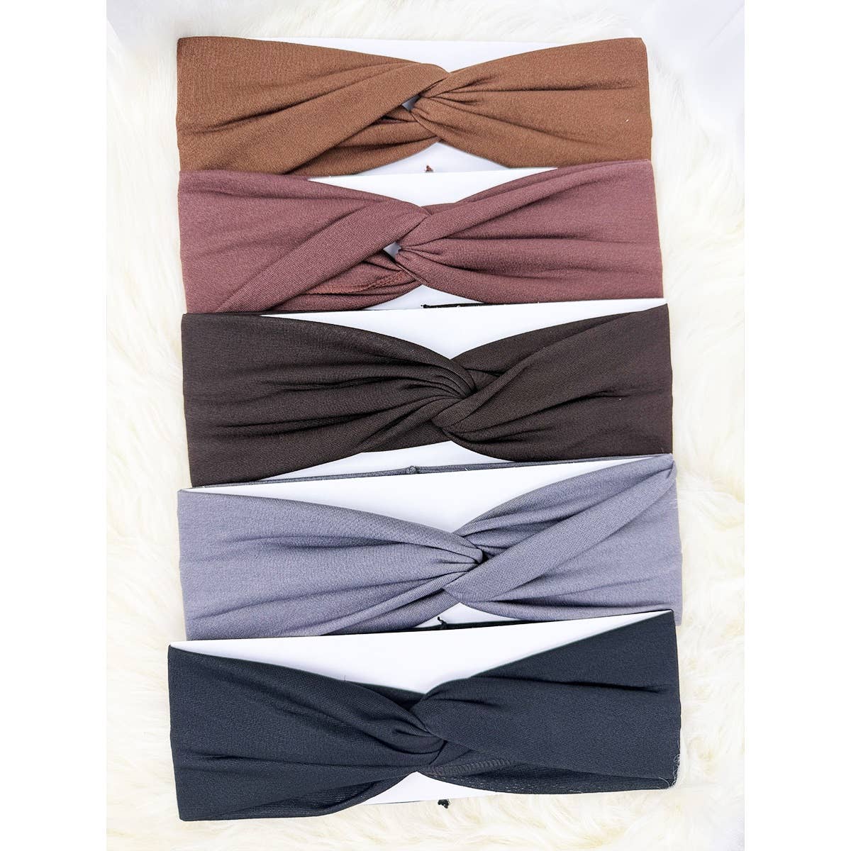 Dark Tone Twisted Stretch Headwrap Sets